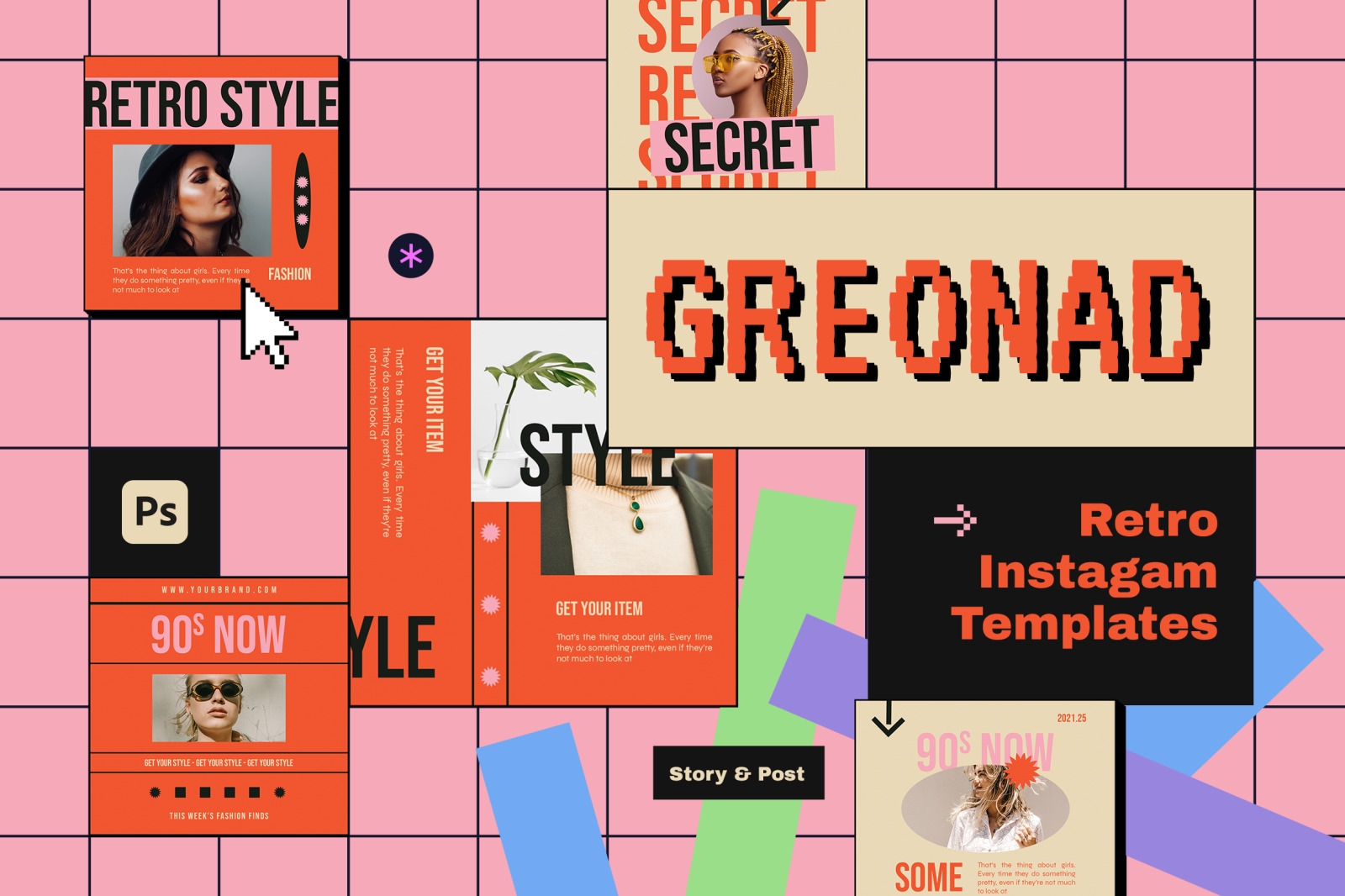 Greonad Retro Instagram Template Greonad Retro Instagram Template