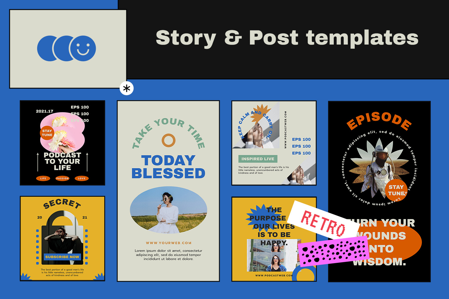 Tumeric Retro Instagram Template Tumeric Retro Instagram Template