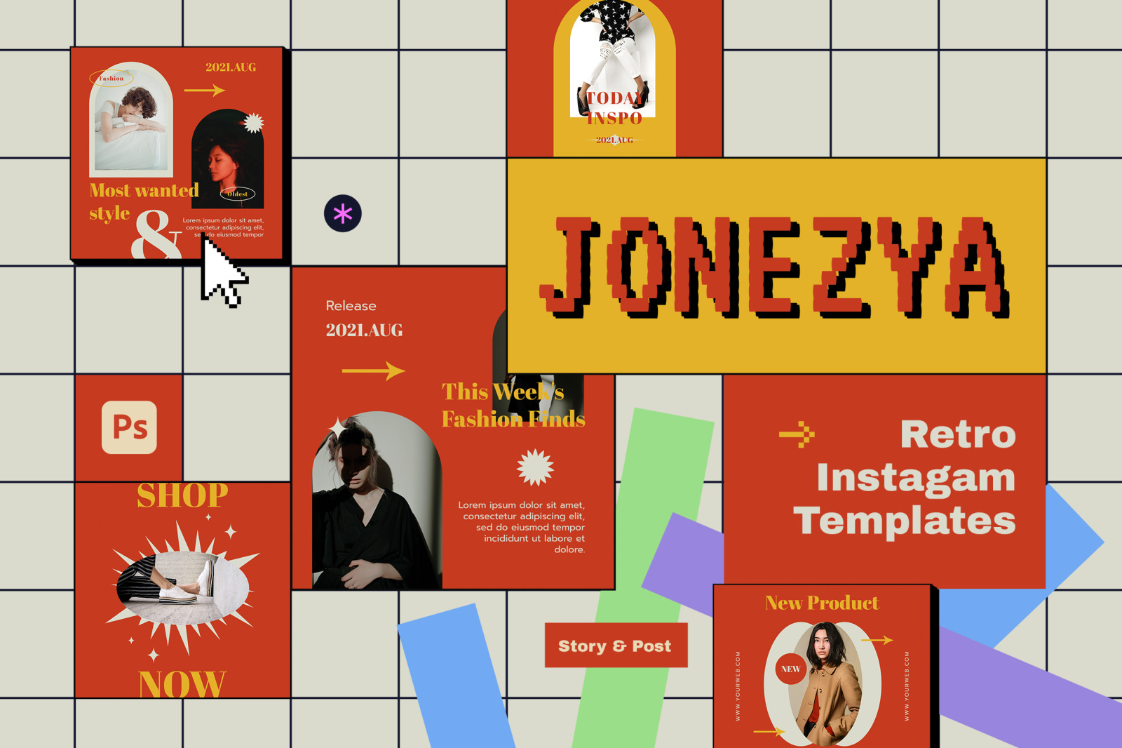 Jonezya Retro Instagram Template