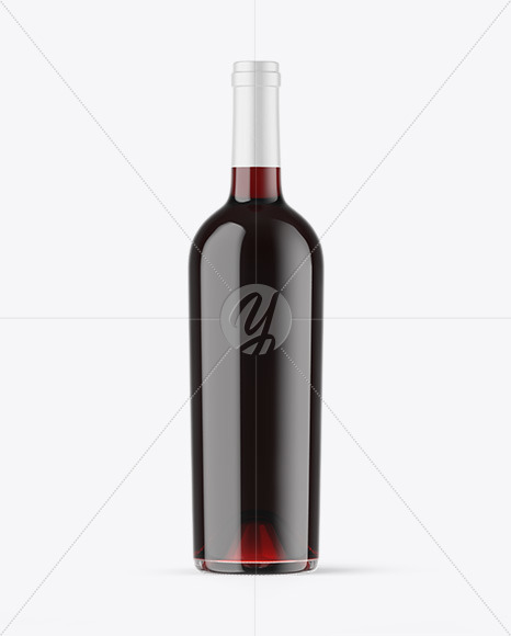 Clear Glass Red Wine Bottle Mockup Clear Glass Red Wine Bottle Mockup