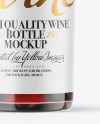 Clear Glass Red Wine Bottle Mockup Clear Glass Red Wine Bottle Mockup