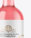 Clear Glass Pink Wine Bottle Mockup