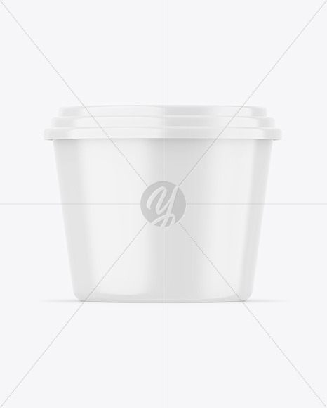 Glossy Sour Cream Cup Mockup