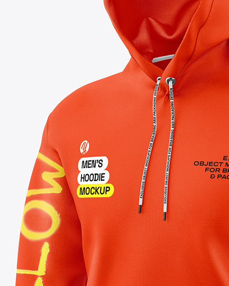 Men's Hoodie Mockup - Half Side View