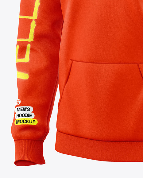 Men's Hoodie Mockup - Half Side View