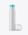 Opened Matte Lip Balm Tube With Transparent Cap Mockup