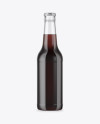 330ml Clear Glass Bottle with Brown Ale Mockup