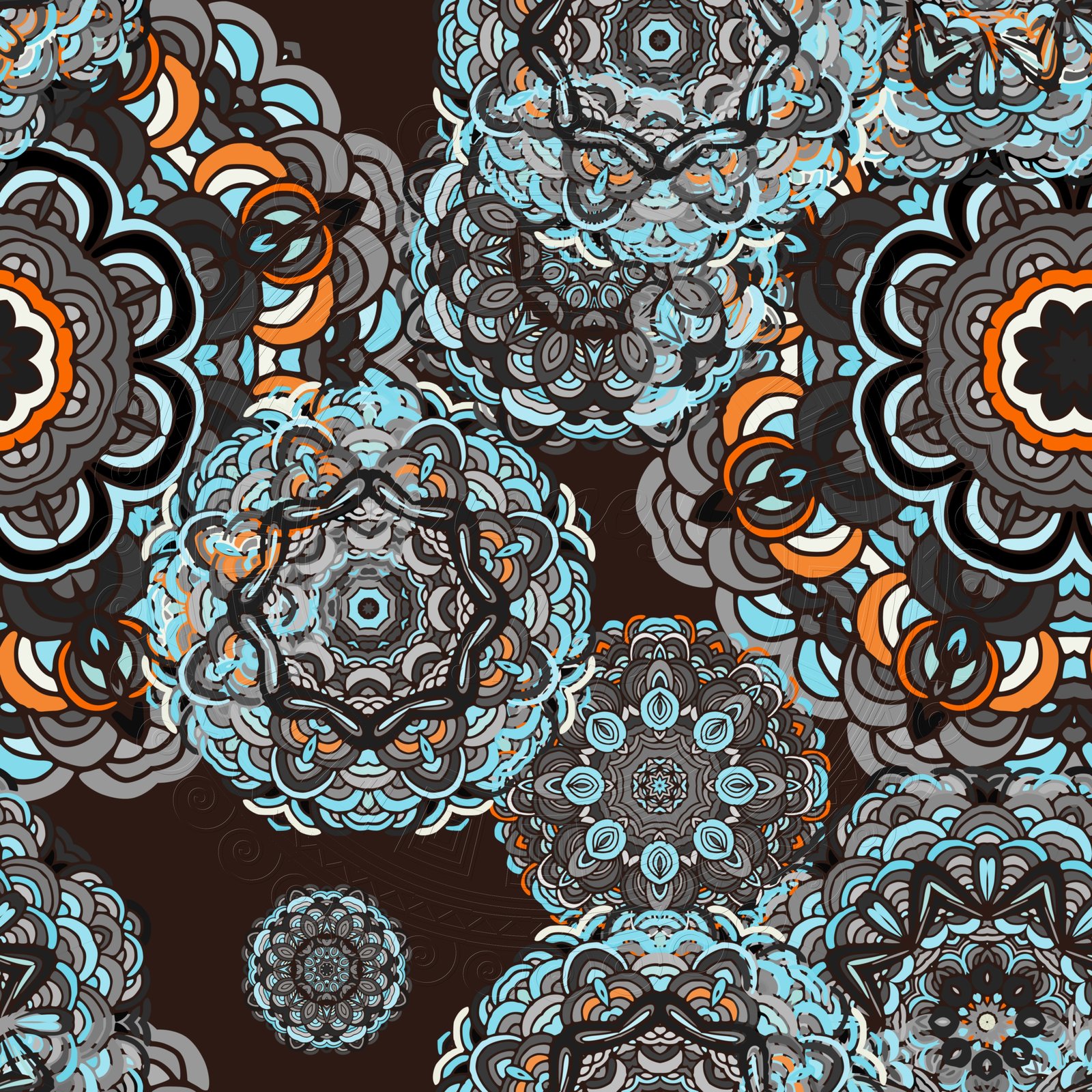 Hand-drawn mandalas set Hand-drawn mandalas set