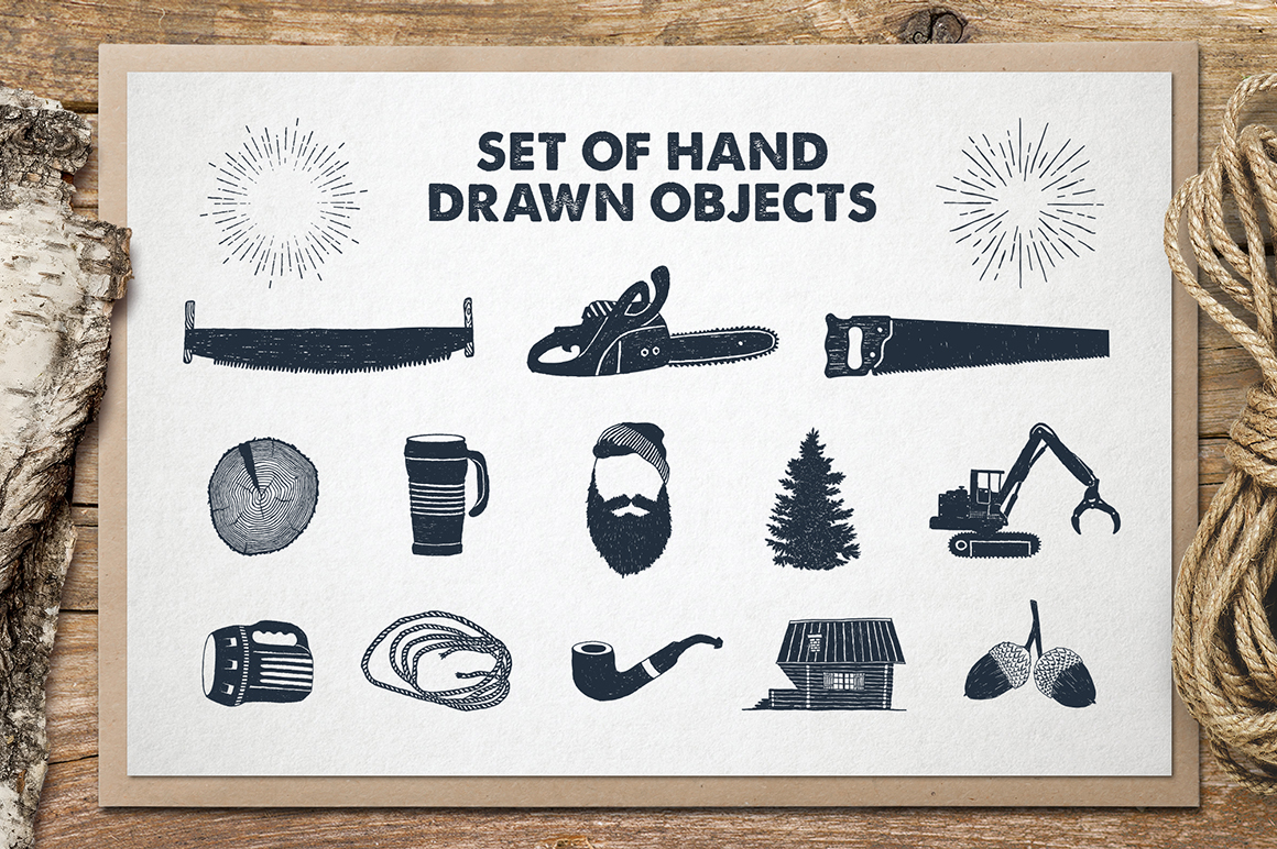 Run, Forest, Run! 35 Hand Drawn Objects