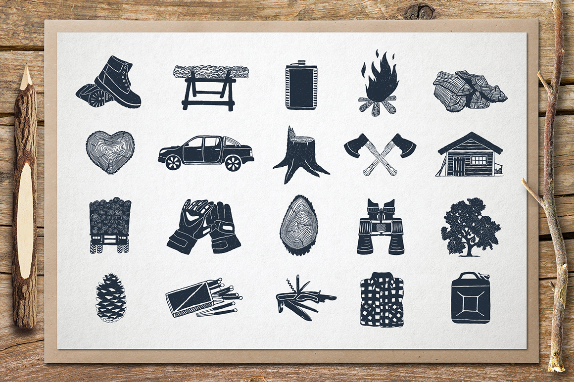 Run, Forest, Run! 35 Hand Drawn Objects