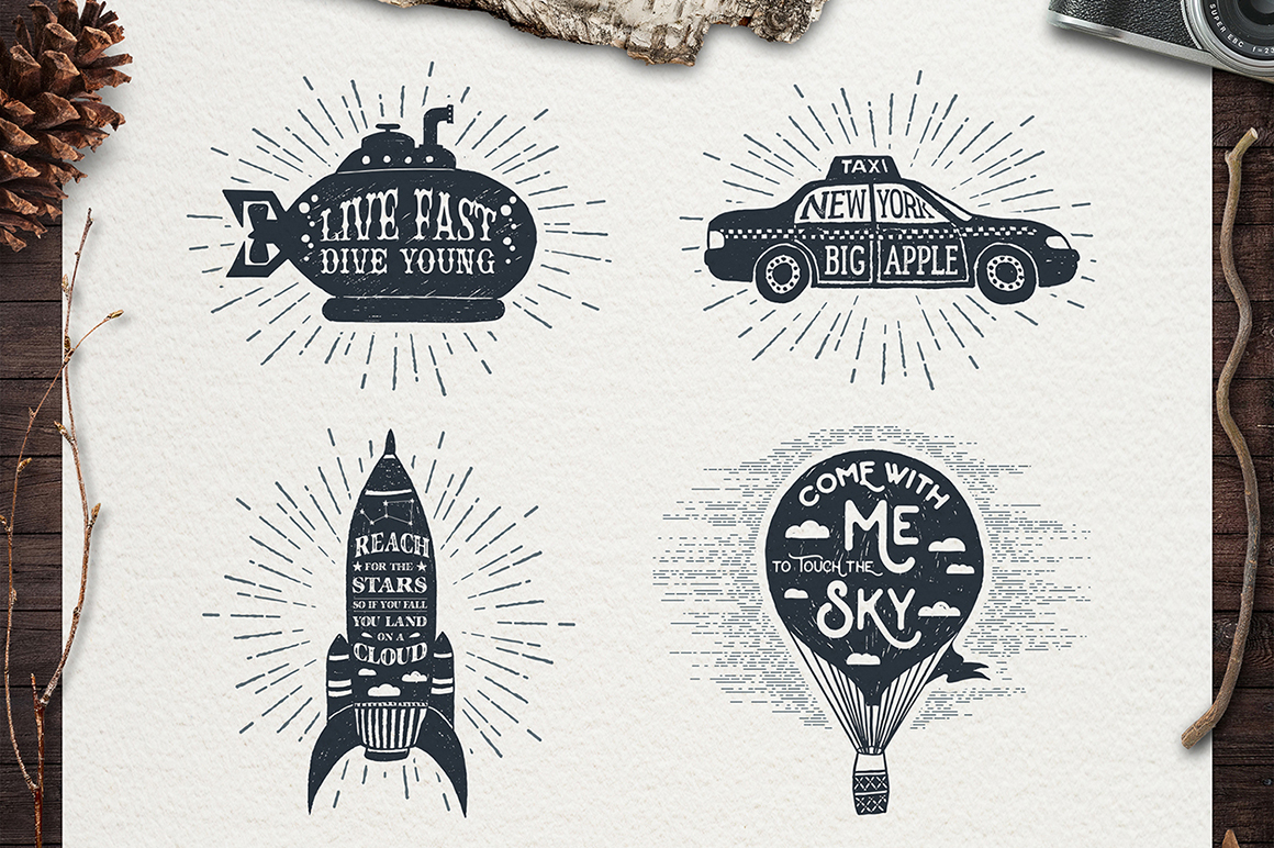 Adventure. Hand Drawn Vintage Badges (part 2) Adventure. Hand Drawn Vintage Badges (part 2)