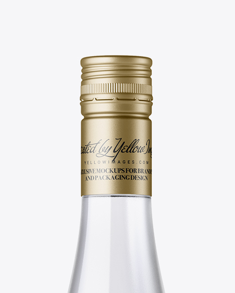 Clear Glass Grappa Bottle Mockup