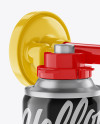 Portable Air Horn Glossy Can Mockup - Half Side View