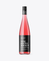 Clear Glass Pink Wine Bottle Mockup