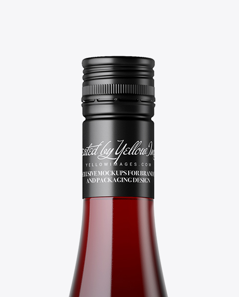 Clear Glass Red Wine Bottle Mockup Clear Glass Red Wine Bottle Mockup
