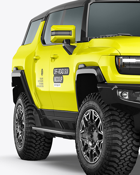 Electric Off-Road SUV Mockup - Half Side View