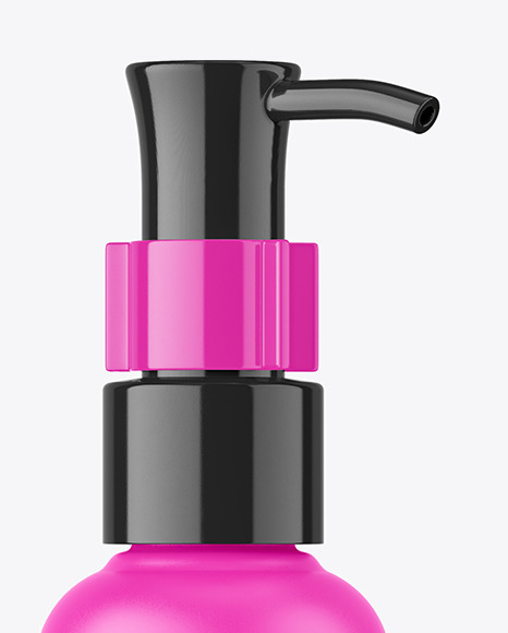 Matte Bottle with Pump Mockup Matte Bottle with Pump Mockup
