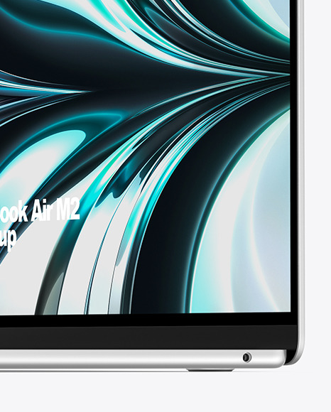 MacBook Air M2 Silver Mockup