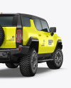 Electric Off-Road SUV Mockup - Back Half Side View