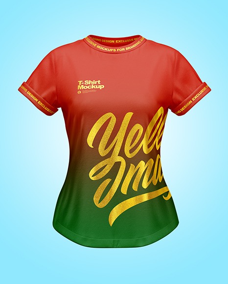 Women's T-Shirt Mockup - Front View