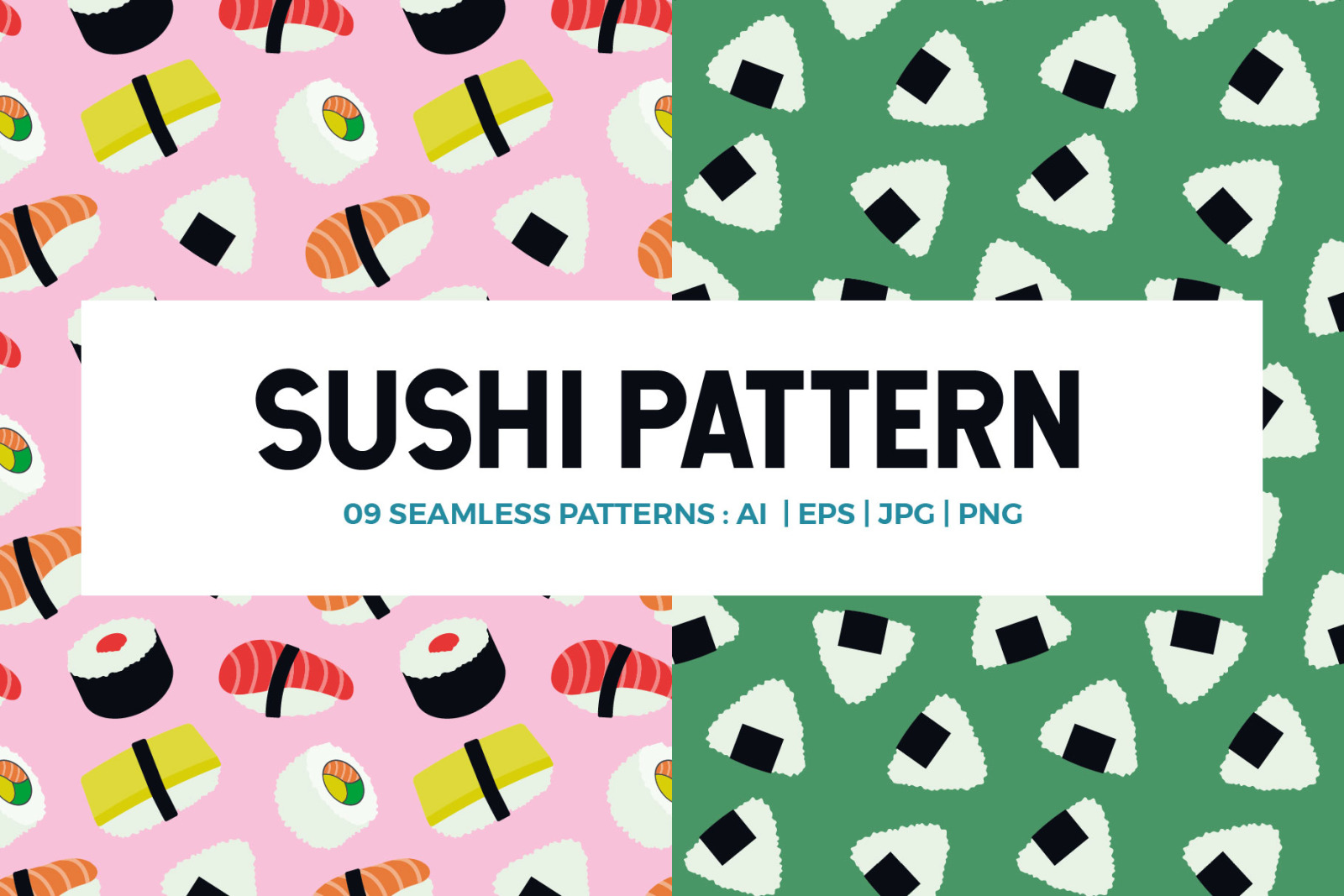 Sushi Seamless Pattern Sushi Seamless Pattern