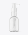 Clear Bottle with Pump Mockup