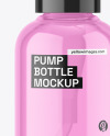 Clear Bottle with Pump Mockup