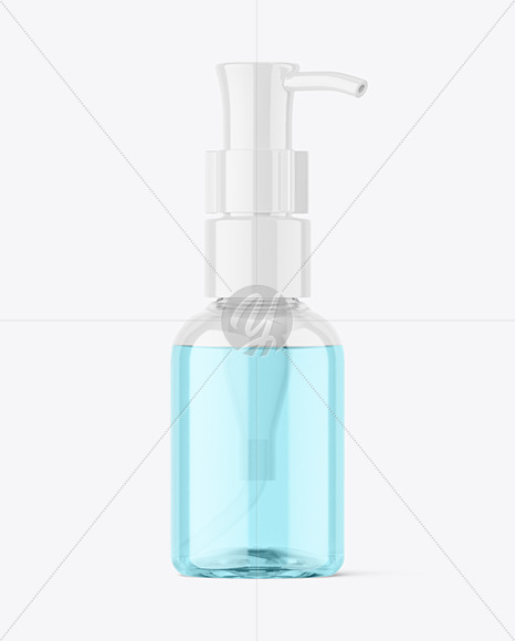 Clear Bottle with Pump Mockup Clear Bottle with Pump Mockup