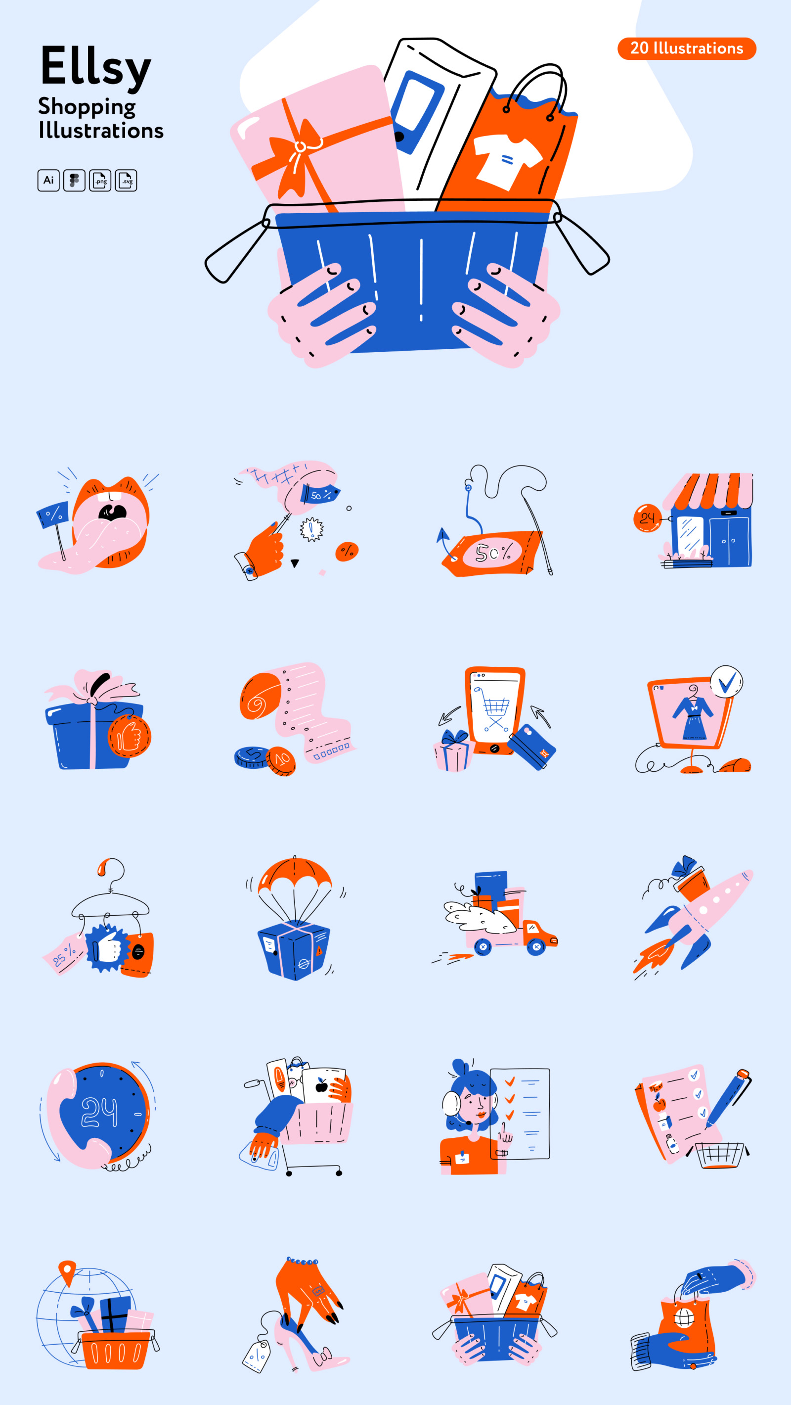 Ellsy Shopping Illustrations Ellsy Shopping Illustrations