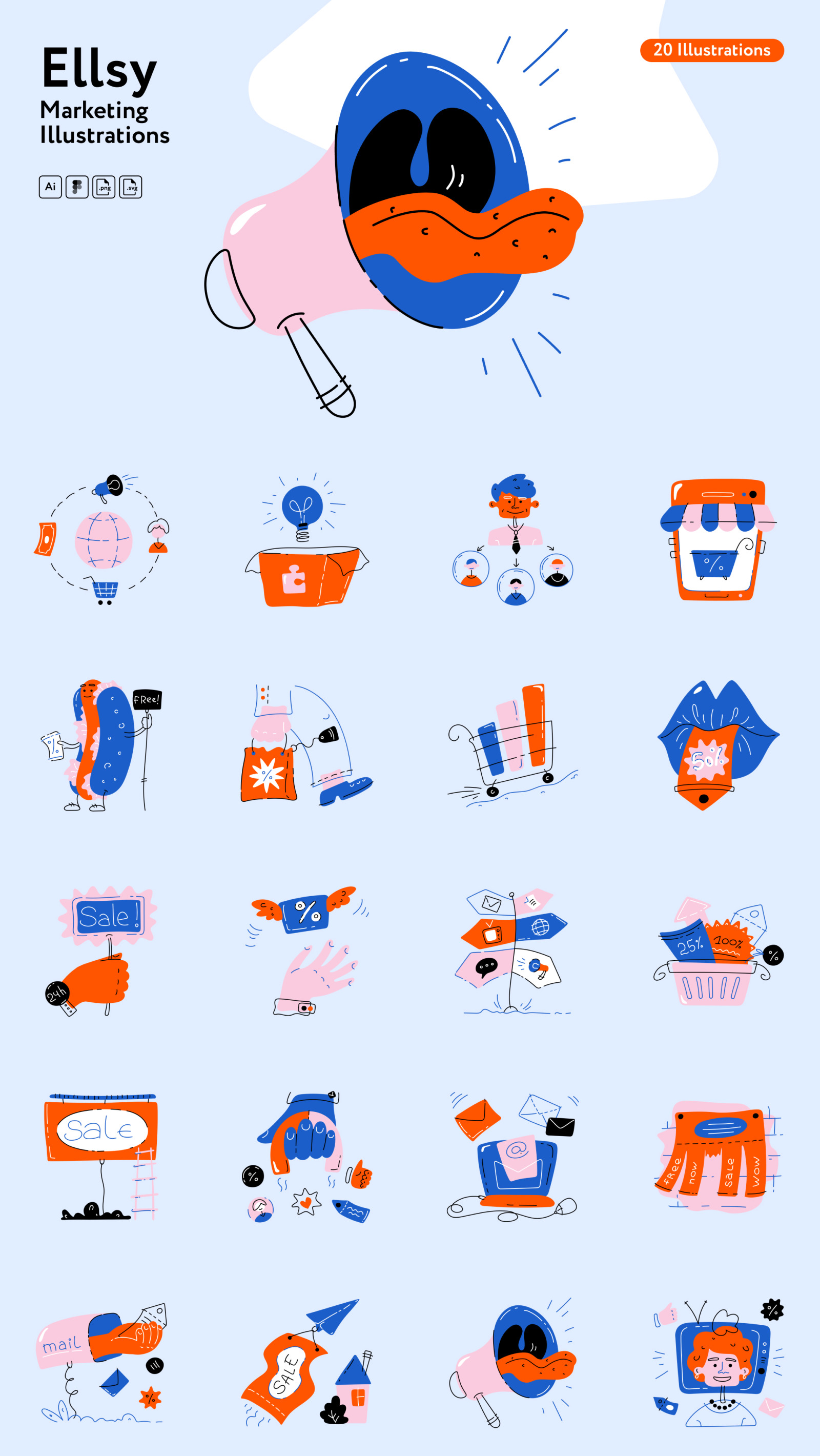 Ellsy Marketing Illustrations Ellsy Marketing Illustrations