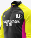 Men&#039;s Full-Zip Cycling Jersey Mockup