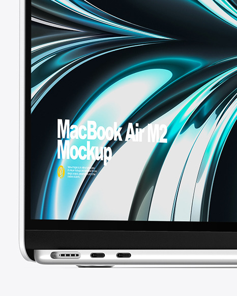 MacBook Air M2 Silver Mockup