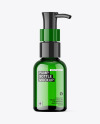 Green Bottle with Pump Mockup Green Bottle with Pump Mockup