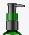 Green Bottle with Pump Mockup Green Bottle with Pump Mockup