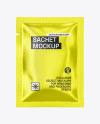 Metallic Sachet Mockup