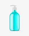 Color Plastic Cosmetic Bottle with Pump Mockup Color Plastic Cosmetic Bottle with Pump Mockup