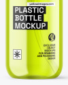 Color Plastic Cosmetic Bottle with Pump Mockup