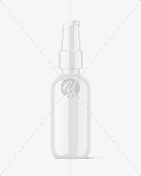 Glossy Airless Pump Bottle Mockup