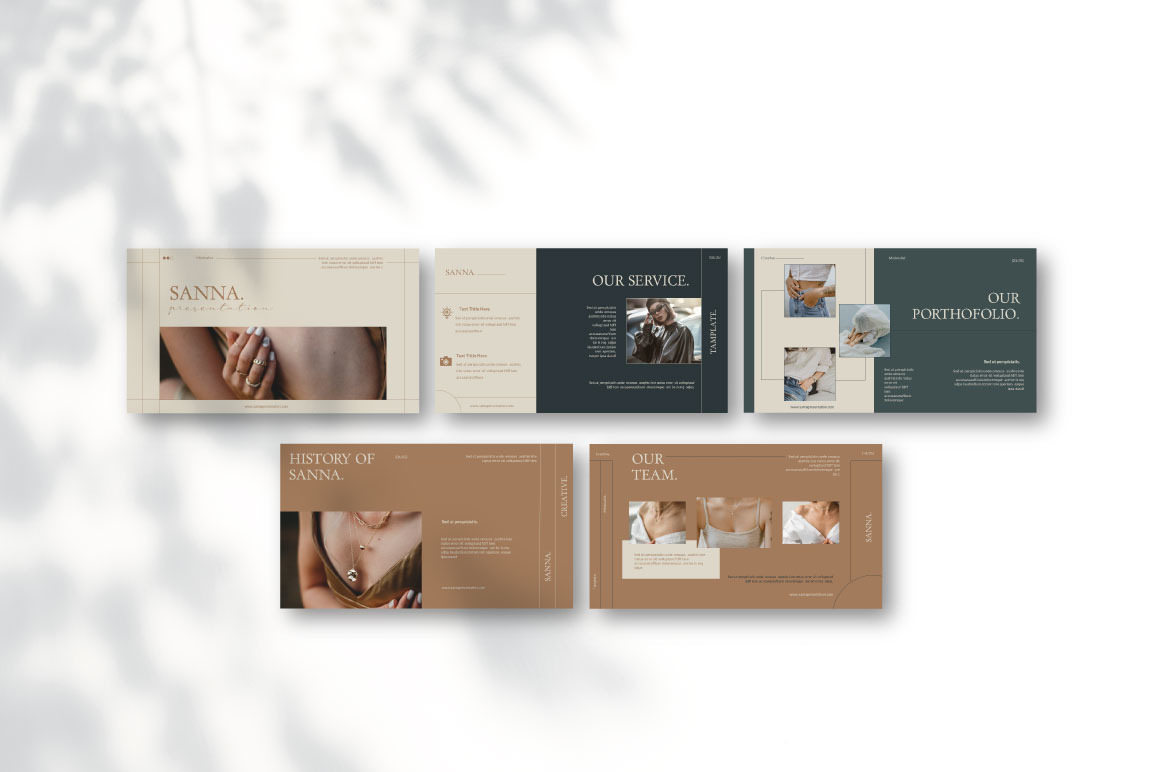 Sanna Fashion Google Slides Template