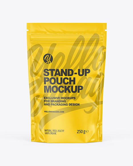 Glossy Stand-up Pouch Mockup