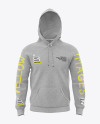 Men's Melange Hoodie Mockup - Front View