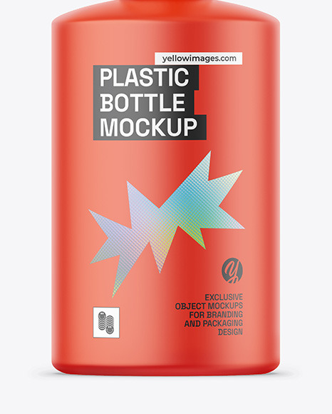 Matte Plastic Bottle with Pump Mockup