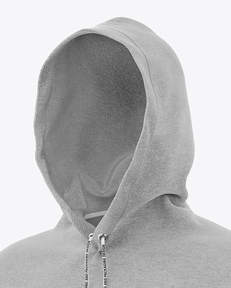 Men's Melange Hoodie Mockup - Half Side View