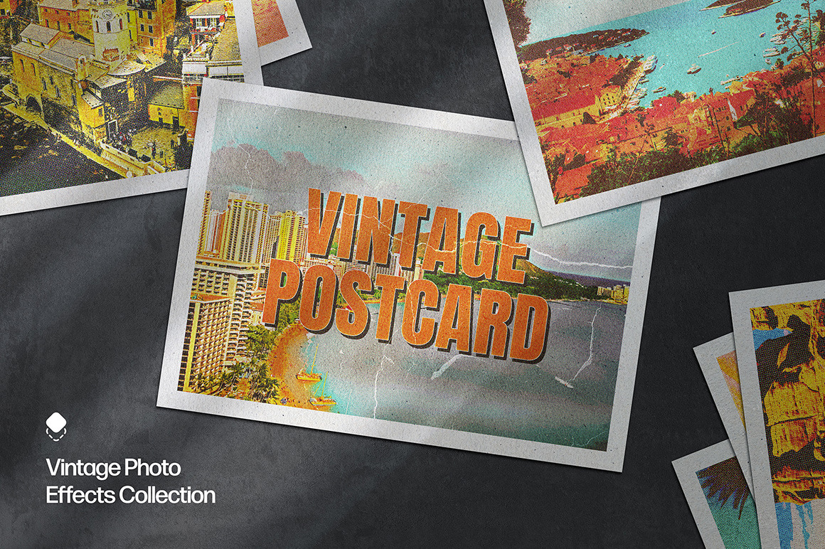 Vintage Postcard Photo Effect Vintage Postcard Photo Effect