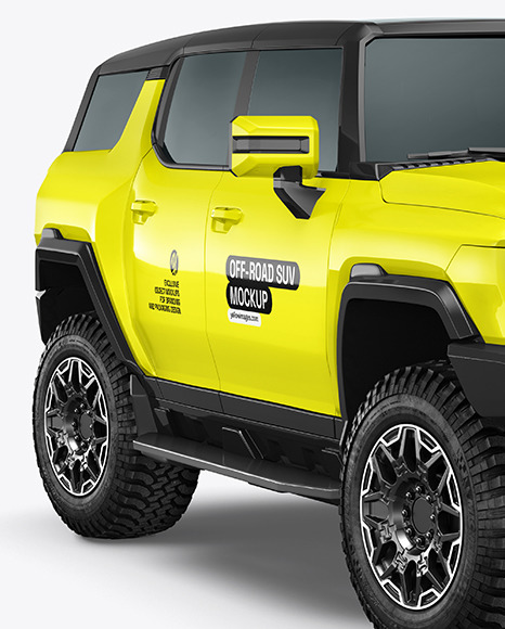 Electric Off-Road SUV Mockup - Half Side View