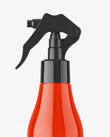 Glossy Spray Bottle Mockup