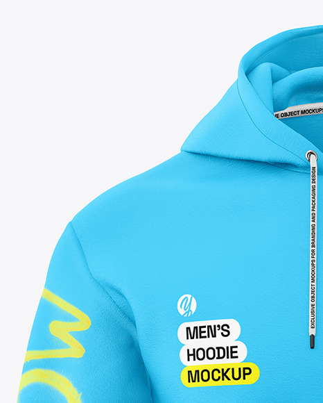 Men's Full-Zip Hoodie Mockup - Front View