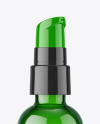 Green Airless Pump Bottle Mockup