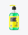 Color Liquid Cosmetic Bottle with Pump Mockup Color Liquid Cosmetic Bottle with Pump Mockup