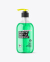 Color Liquid Cosmetic Bottle with Pump Mockup Color Liquid Cosmetic Bottle with Pump Mockup